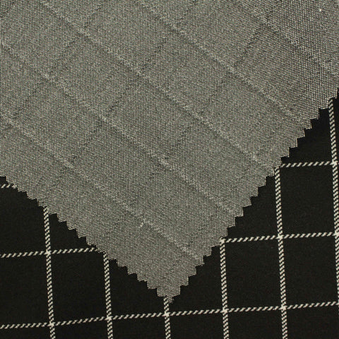 Black Grid Jacquard, Polyester, 404 gsm