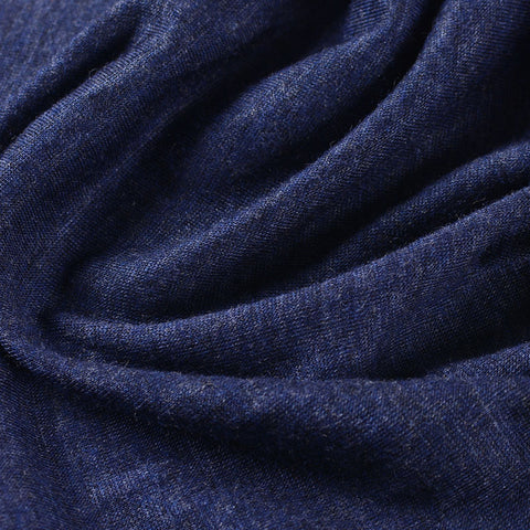 Dark Blue Marl Jersey Knit, Viscose, 120 gsm