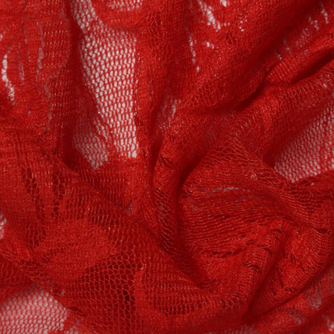 Red Floral Lace, Nylon