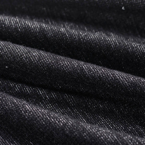 Cotton Polyester Stretch Chunky Knit Fabric, 405 gsm, 165 cm — Black