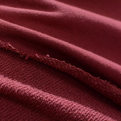 Cotton Polyester French Terry Fabric, 260 gsm, 155 cm — Red