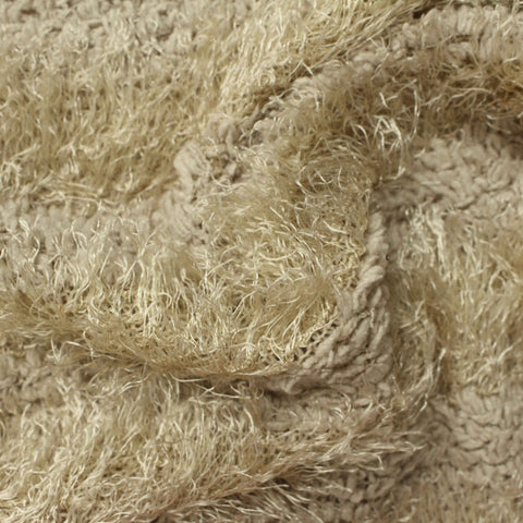 100% Polyester Chunky Knit Fabric, 350 gsm, 110 cm — Beige