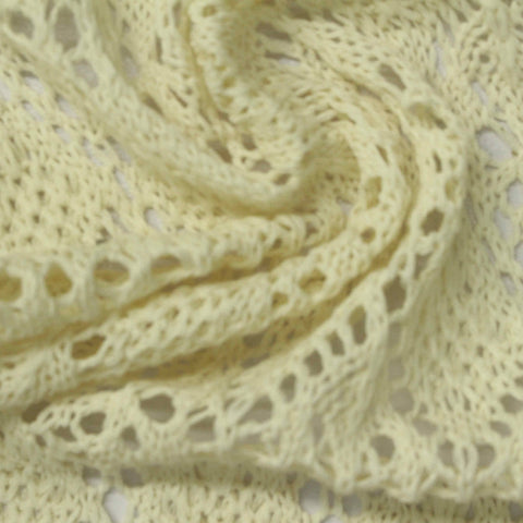 Polyester Cotton Pointelle Knit Fabric, 250 gsm, 170 cm — Yellow