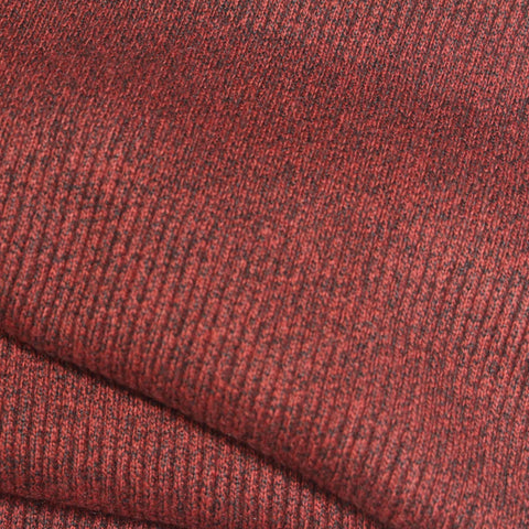 Red Marl Rib Knit, Cotton-Poly, 457 gsm