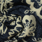 Off-White Floral Jersey Knit, Polyester — photo 3
