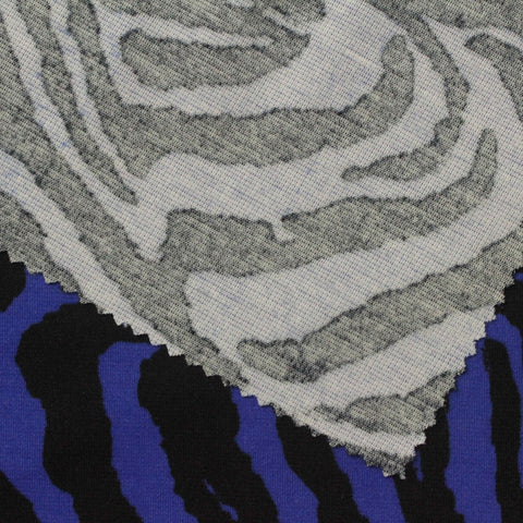 Black Zebra Ponte Knit, Polyester