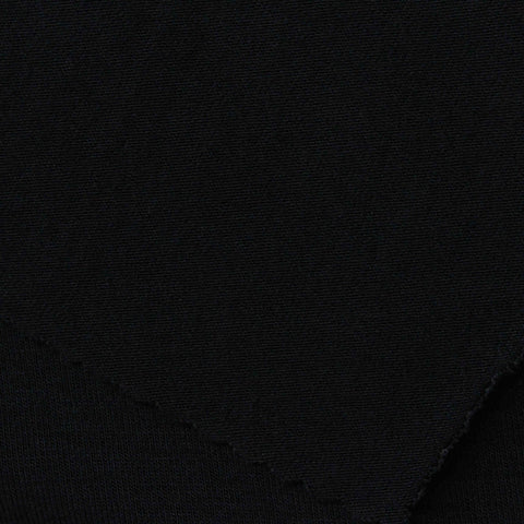 Viscose Stretch Jersey Knit Fabric, 215 gsm, 150 cm — Black