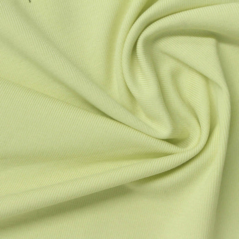 Light Green Ribbed Rib Knit, Cotton-Tencel Lyocell