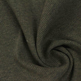 Polyester Cotton Stretch Rib Knit Fabric, 400 gsm, 140 cm — Khaki — photo 3