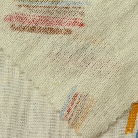 Yellow Brushstrokes Woven, Viscose-Linen