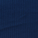 Viscose Polyester Stretch Rib Knit Fabric, 270 gsm, 160 cm — Navy — photo 3