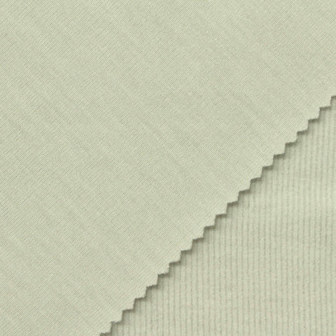 Viscose Nylon Blend Stretch Rib Knit Fabric, 400 gsm, 160 cm — Khaki