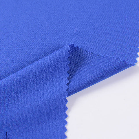 Polyester Stretch ITY Knit Fabric, 200 gsm, 160 cm — Blue