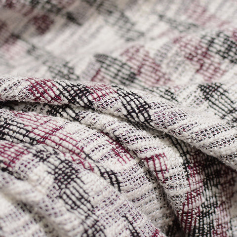 Black Geometric Jacquard, Poly-Cotton, 230 gsm