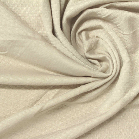 Cream Tone-on-Tone Jacquard, Polyester, 180 gsm