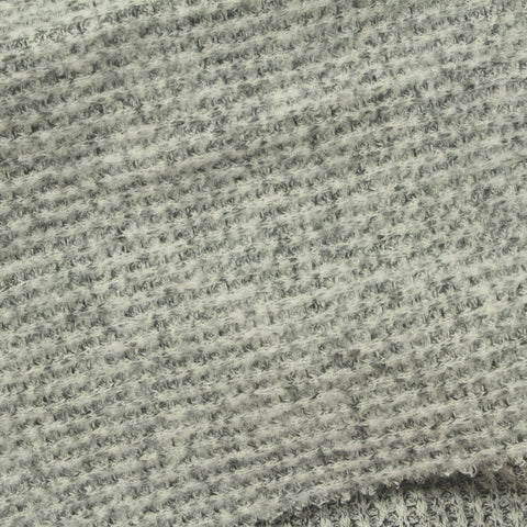 Grey Marl Waffle Knit, Poly-Viscose