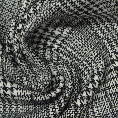 Black Houndstooth Jacquard, 285 gsm