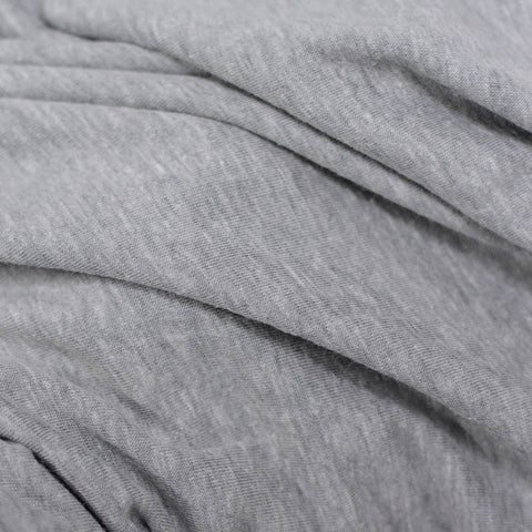 Light Grey Marl Jersey Knit, Poly-Cotton, 139 gsm