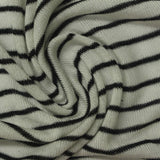 Black Horizontal-Stripe Chunky Knit, Viscose — photo 3
