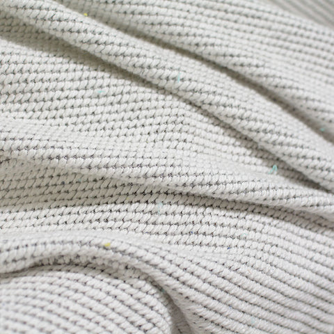 Polyester Cotton Chunky Knit Fabric, 316 gsm, 172 cm — White