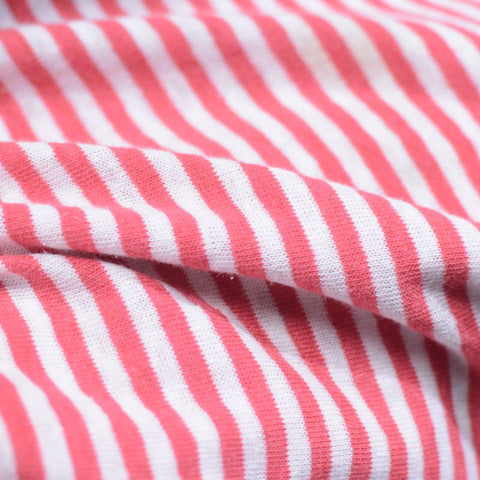 White Vertical-Stripe Knit, Cotton