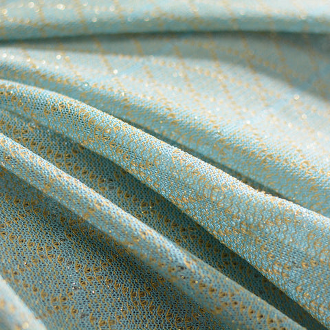 Light Blue Geometric Jacquard