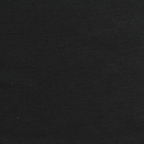 Viscose Nylon Stretch Interlock Knit Fabric, 220 gsm, 165 cm — Black