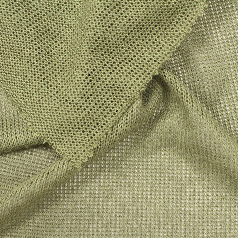 Viscose Polyester Stretch Chunky Knit Fabric, 129 gsm, 154 cm — Green