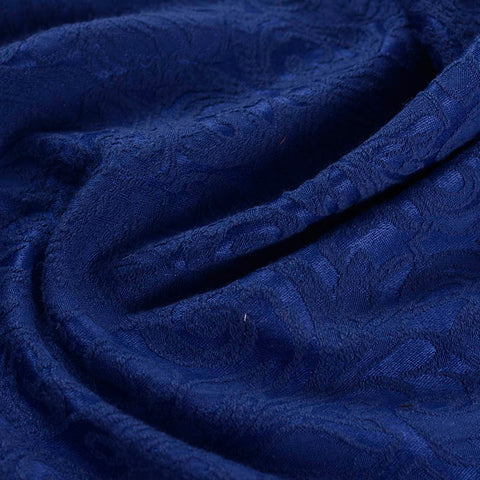 Blue Tone-on-Tone Jacquard, Cotton-Poly, 189 gsm