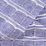 Blue Wavy-Stripe Chunky Knit, Cotton-Poly — photo 3