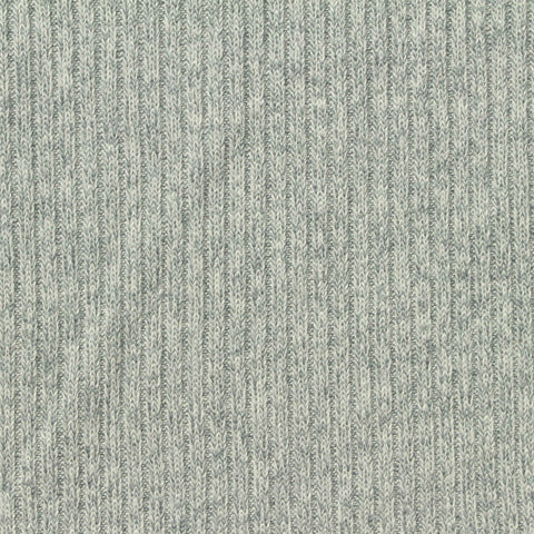 Grey Heather Rib Knit, Viscose-Poly