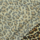 Black Leopard Jersey Knit, Polyester — photo 3
