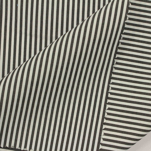 Black Vertical-Stripe Knit, Polyester, 110 gsm