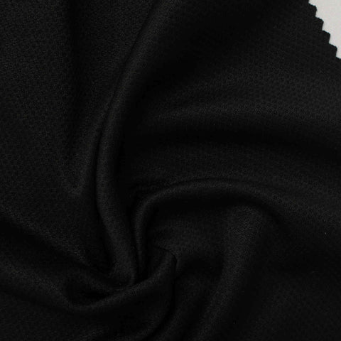 100% Polyester Mesh Fabric, 140 gsm, 175 cm — Black