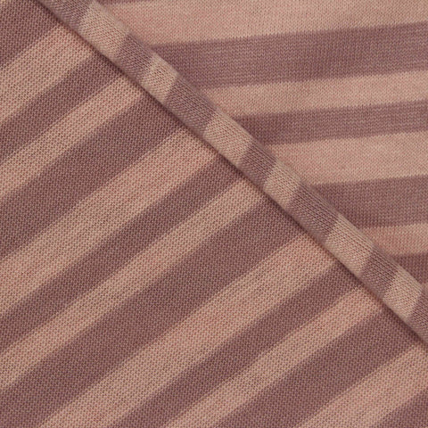 Pink Horizontal-Stripe Jersey Knit, Cotton, 120 gsm