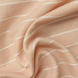 White Horizontal-Stripe Interlock Knit, Viscose-Nylon — photo 3