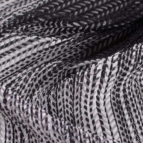 Black Chevron Mesh, Nylon-Spandex, 126 gsm