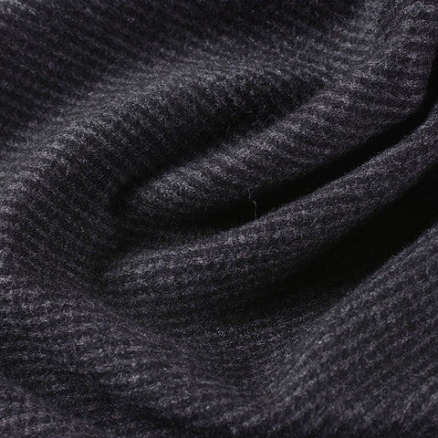 Plaid Brushed Knit Fabric, 160 gsm — Black
