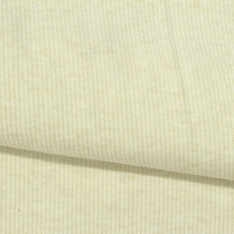 Cream Heather Rib Knit, Cotton