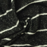White Horizontal-Stripe Chunky Knit, Viscose-Poly — photo 3