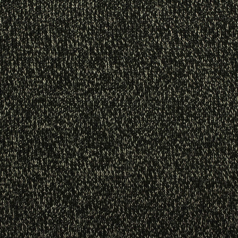 Black Marl Rib Knit, Polyester, 373 gsm