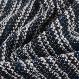 White Vertical-Stripe Chunky Knit, Polyester — photo 3