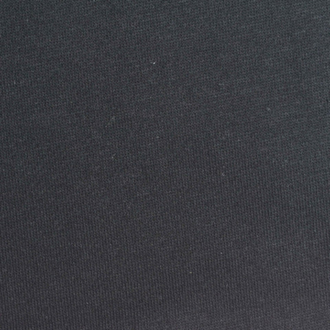 Brushed Polyester Cotton French Terry Fabric, 300 gsm, 193 cm — Navy