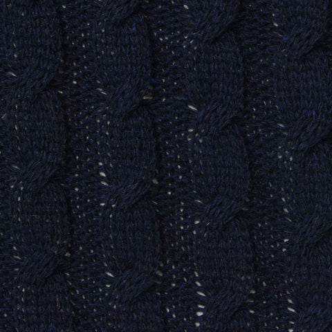 Jacquard 100% Polyester Pointelle Knit Fabric, 310 gsm, 140 cm — Navy