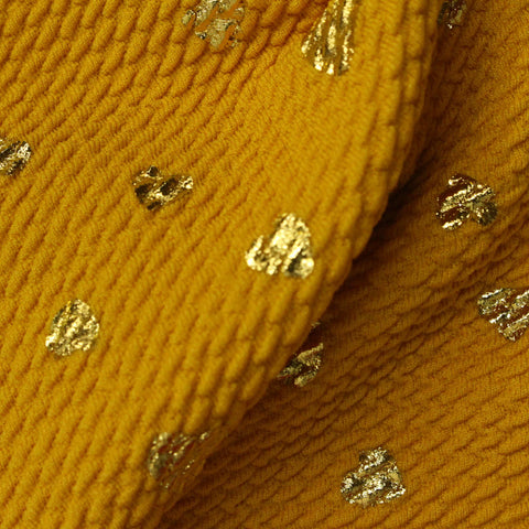 Gold Abstract Knit, Polyester, 250 gsm