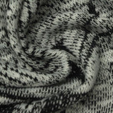 Black Abstract Chunky Knit, Polyester — photo 3