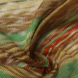 Brown Horizontal-Stripe Chunky Knit, Polyester — photo 3