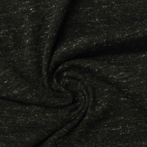 Dark Grey Marl Jersey Knit, Poly-Cotton, 175 gsm