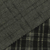 Dark Grey Plaid Interlock Knit, Poly-Viscose — photo 3