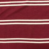 Burgundy Diagonal-Stripe Jersey Knit, Viscose — photo 3
